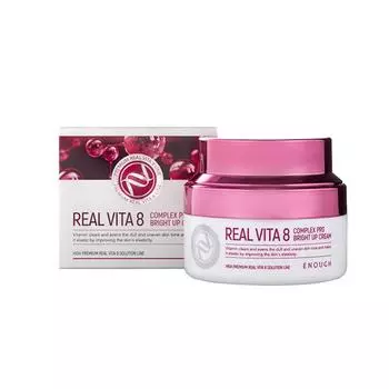 ENOUGH Real Vita 8 Complex Pro Bright up Cream / Питательный крем для лица с 8 витаминами, 50 мл,