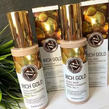 Enough Rich Gold Double Wear Radiance Foundation SPF50+ PA+++, 100 мл, Kbeauty, корейская косметика, пробник #13