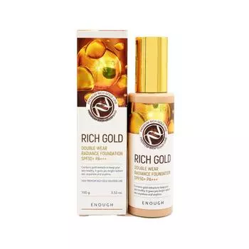 ENOUGH Rich Gold Double Wear Radiance Foundation SPF50+ PA+++ #13 Тональный крем с частичками золота 100г