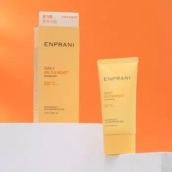 Enprani Daily Mild and Moist Sun Block SPF50+ PA+++, Солнцезащитный крем, KBeauty, Корейская косметика, пробник