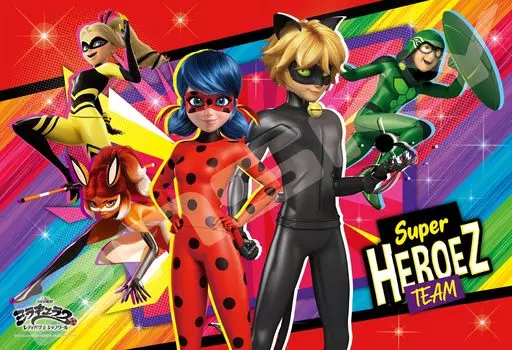 Ensky 108 больших деталей пазла Miraculous Ladybug Cat Noir SUPER HEROEZ & 108-L776