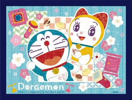 Ensky 150 Piece Mame Puzzle Jigsaw Puzzle Doraemon Дораэмон и Блю Дорами-чан (7,6x10,2см) МА-33