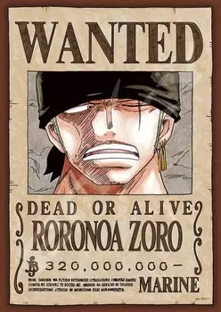 Ensky 208 пазл One Piece Wanted Book Roronoa Zoro (18,2x25,7см)