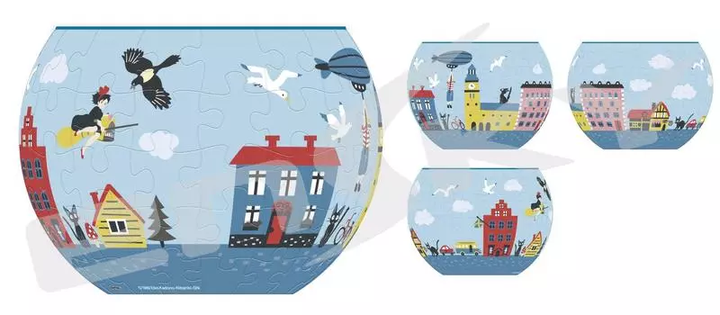 Ensky 80-элементный пазл Art Bowl Jigsaw Delivery Service Экскурсия по городу Корико Kiki s AT8-03