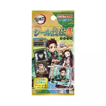 ENSKY Demon Kimetsu no Yaiba Seal Retsuden 4 с 20 кусочками жевательной резинки Candy Slayer, игрушка/резинка