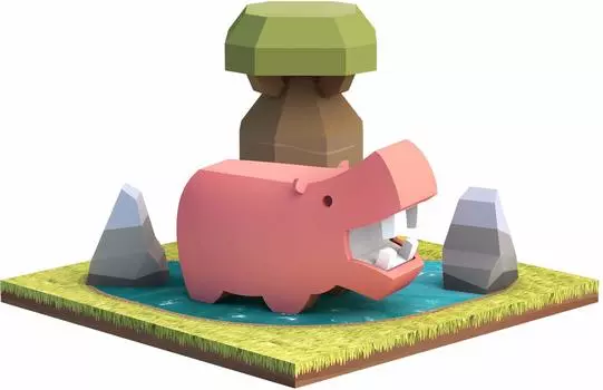 Ensky HALFTOYS Animal World HA005 БЕГЕМОТ