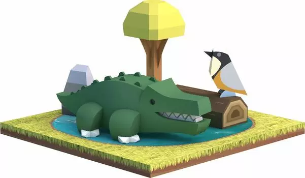 Ensky HALFTOYS Animal World HA006 ХРОКОДИЛ