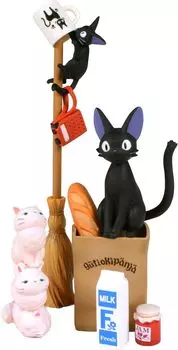 Ensky - Kiki s Delivery Service - Jiji Nosechara Assortment Stacking Figure, Studio Ghibli через Bandai Official Merchandise