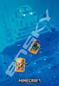 ENSKY MINECRAFT Minecraft Boat Trip Art Crystal Jigsaw Puzzle 300 Pieces ART CRYSTAL JIGSAW 2638cm 300-AC053