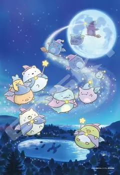 ENSKY Movie Sumikko Gurashi Волшебная девушка в синей лунной ночи на озере Сумик 26 x 38 см Пазл 300 элементов JIGSAW PUZZLE 300-1779