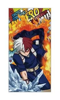 Ensky My Hero Academia Visual Bath Towel Todoroki Endeavor 1200 x 600 x 3 мм Изготовлено из хлопка 6. & Приблизительно.