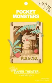 Ensky Pokemon Бумажный театр Деревянный стиль Пикачу Микке