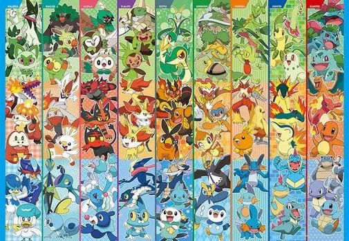 ENSKY Pokemon Partners All 51 x Пазл 500 деталей Набор пазлов-головоломок! 73,5 см 500T-L35 белый