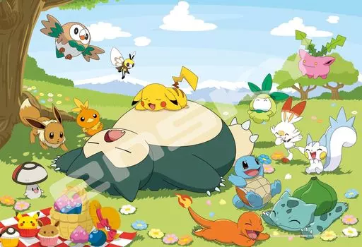 ENSKY Pokemon Warm Leisure Time 26 x 38 см пазл 108 больших элементов JIGSAW PUZZLE 108-L762