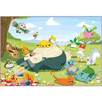 ENSKY Pokemon Warm Leisurely Time 26 x 38cm Ghibli Jigsaw Puzzle 108 Large Piece JIGSAW PUZZLE 108-L762