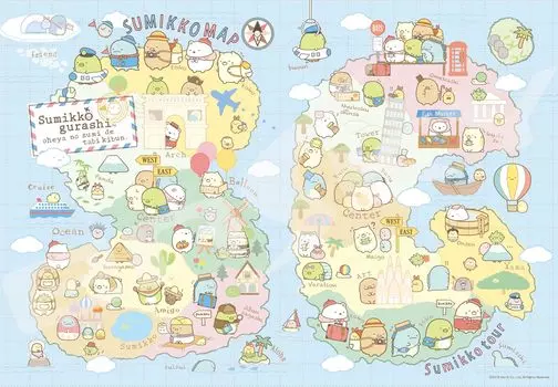 ENSKY Sumikko Gurashi Oya no Sumide Tabikibun 51 x Пазл из 1000 деталей 73,5 см 1000T-86