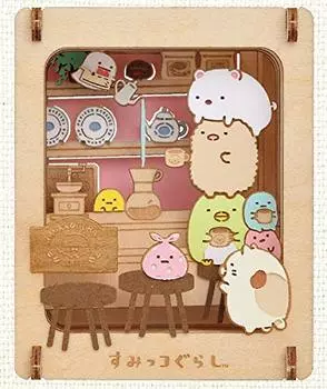 ENSKY Sumikkogurashi Cafe Sumikko Paper Theater Style Wood В80 x Ш68 x Г36 мм Изготовлен из бумаги PT-W12 прибл.