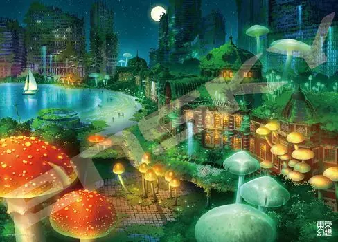 Ensky Tokyo Fantasy Jigsaw Puzzle 500 Piece Station Mushroom Night [Tokyo Fantasy] 500-389