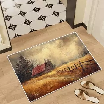 Entrance Floor Mat, Entrance Door Floor Mat, Bedroom Foyer Carpet, Home Stain-resistant, Cuttable, Water-absorbent Entrance Door Mat 40 * 60cm diatom mud