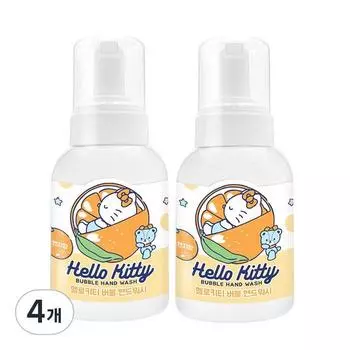 Envoy Vision Hello Kitty Bubble Hand Wash Orange, 300 мл, 4 шт., популярный персонаж в Корее