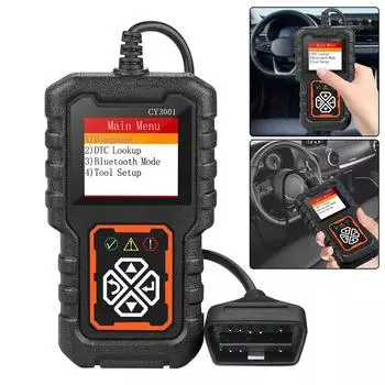 EOBD OBD 2 сканер кодов неисправностей цифровой дисплей OBD2 считыватель кодов двигатель аккумулятор датчик кислорода CY3001 диагностические инструменты для автомобилей чёрный