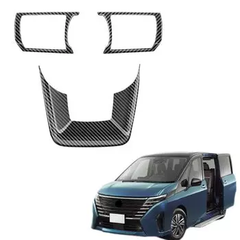 EopTatoo Новая Serena C28 e-Power Аксессуары Накладка на панель рулевого колеса Serena C28 Кастомные детали Удобные товары (Набор из 3 предметов в стиле карбона) Set of 3