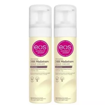eos Крем для бритья Крем для бритья Пена для бритья Eos Sheer Better Women s Shave Vanilla Bliss Butter Skin Care 14 унций 2 упаковки, Ваниль, 7 жидких унций