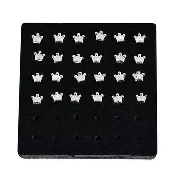 Ephalus 24 шт. женские шпильки для носа в форме короны, стерлинговое серебро 925 пробы, процесс гальваники, пирсинг, сексуальный с шкатулкой для драгоценностей, подарок