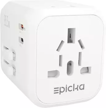 EPICKA 35W PD розетка для быстрой зарядки, заграничный переходник, совместимый со всеми странами мира, многофункциональный переходник с 2 и 3 портами, совместимый с