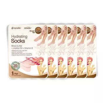 Epielle Hydrating Foot Foot Pack All-in-One, 1 Set, 6 Pieces
