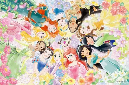 EPOCH Пазл Disney Floral Dream x из 1000 элементов с клеем и шпателем, с декоративными элементами EPOCH (50 75см) 97-001