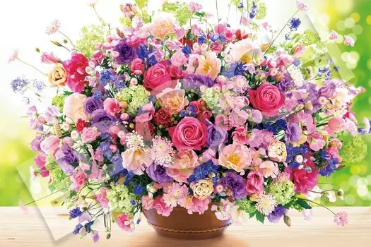 Epoch 1000 Piece Jigsaw Puzzle Flower/Garden Heartwarming! Healing Purple (50 x 75cm) 11-612s with glue and spatula with score ticket EPOCH