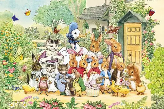 EPOCH 1000 Piece Jigsaw Puzzle Peter Rabbit Peter Family Friends x with glue and spatula with score ticket EPOCH Rabbit™ & (50 75cm) 11-598s