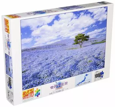Epoch 1000 Piece Jigsaw Puzzle Puzzle Master Spectacular Views of the World Nemophila Blooming Hill Ibaraki Aim! [Japan Edition] - (50x75cm)