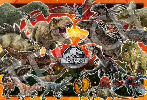 EPOCH 100 Large Piece Jigsaw Puzzle Jurassic World Jurassic World Survive (26 x 38cm) 26-504 with glue and spatula with score ticket EPOCH