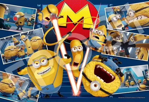 EPOCH 100 Large Piece Jigsaw Puzzle Minions Mega Minion (26 x 38cm) 26-503 with glue and spatula with score ticket EPOCH