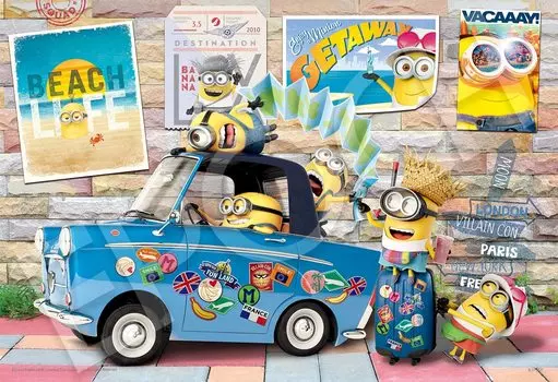 EPOCH 100 Large Piece Jigsaw Puzzle Minions Minions Summertime (26 x 38cm) 26-601 with glue and spatula with score ticket EPOCH