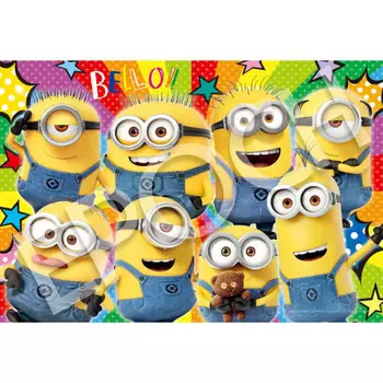 Epoch 100 Large Piece Jigsaw Puzzle Minions Bellow! Minions (26 x 38cm) 26-904 with glue and spatula with score ticket EPOCH