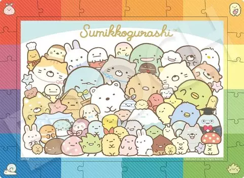 EPOCH 100 Large Pieces Rainbow Frame Sumikko Gurashi Everyone Gathers (26 x 38cm) 26-401 Toys for Ages 6 and Up EPOCH