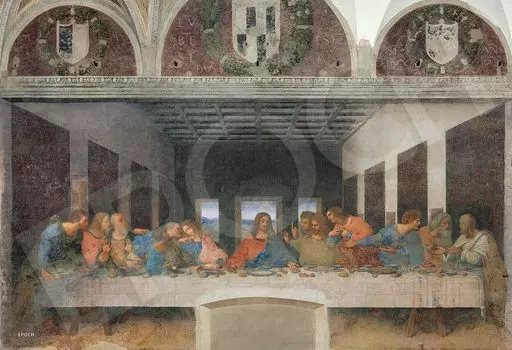 EPOCH 1053 piece jigsaw puzzle The Last Supper Super Small Piece (26x38cm) 31-103 with glue and spatula with score ticket EPOCH