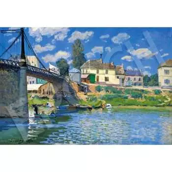 EPOCH 1053 Super Small Piece Jigsaw Puzzle Illustration/Art World Landscape Painting Bridge of Villeneuve-la-Garenne (26 x 38cm) 31-028 Glue Included