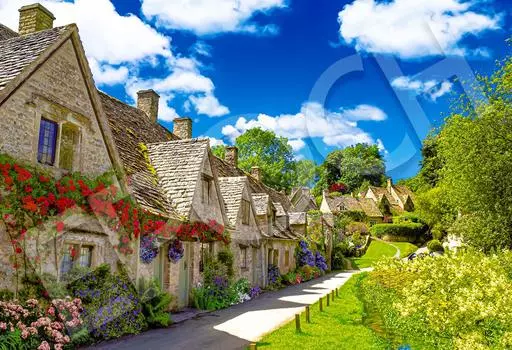 EPOCH 1053 Супермаленький пазл с изображением заморского пейзажа, города Котсуолдс, Англия x В комплект входят лопатка и чек EPOCH