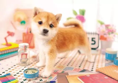 EPOCH 108 Piece Jigsaw Puzzle Dog x Comes with spatula and score ticket included EPOCH Animal/Pet Let s Play! (18.2 25.7cm) 01-065 glue, included,