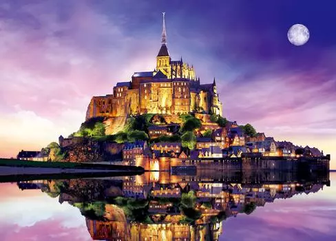 EPOCH 2000 Super Small Piece Jigsaw Overseas Landscapes of Brilliant, которые остаются в вашем Моне в сумерках Франция x Клей-шпатель Включен билет на оценку EPOCH