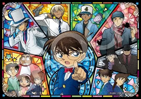 EPOCH 216 Small Piece Jigsaw Puzzle Detective Conan - Stained Characters (18.2x25.7cm) with glue, spatula, score ticket