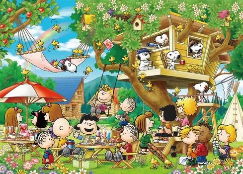 EPOCH 3000 Small Piece Jigsaw Puzzle PEANUTS Tree House x with glue and spatula with score ticket EPOCH (73 102cm) 21-107