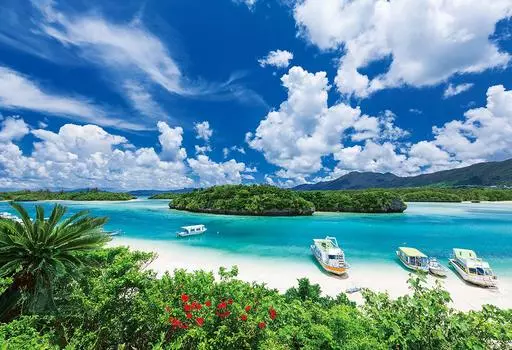 EPOCH 300 Piece Jigsaw Puzzle Japanese Landscape Blue Sea of Ishigaki Island Okinawa x with glue and spatula with score ticket EPOCH - (26 38cm)