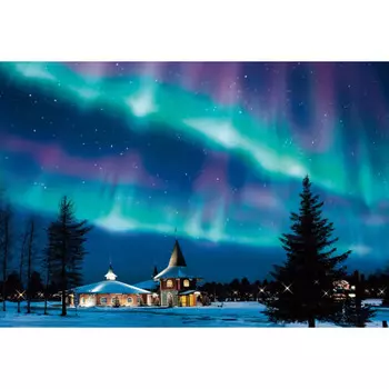 EPOCH 300 Piece Jigsaw Puzzle Overseas Landscape Sparkling Aurora Night - Finland (26 x 38cm) 25-146 Glue Included Spatula Included Score Ticket Inclu