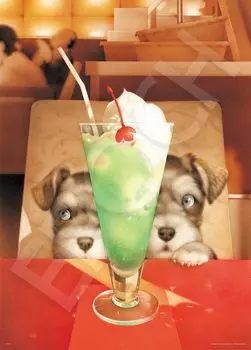EPOCH 500 Piece Jigsaw Puzzle Makoto Muramatsu Cream Soda and Puppy x With Spatula Score Ticket Included EPOCH Illustration/Art (38 53cm) 06-520s