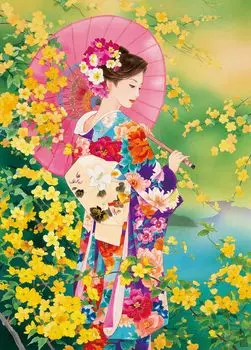 EPOCH 500 Piece Jigsaw Puzzle Rei Haruyo x Glue Included Spatula Included Score Ticket Included EPOCH Illustration/Art (38 53cm) 06-089